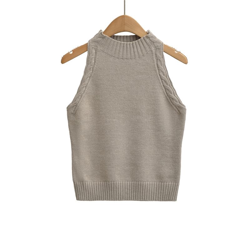 Halter Cable Knit Crop Top & Scarf Set