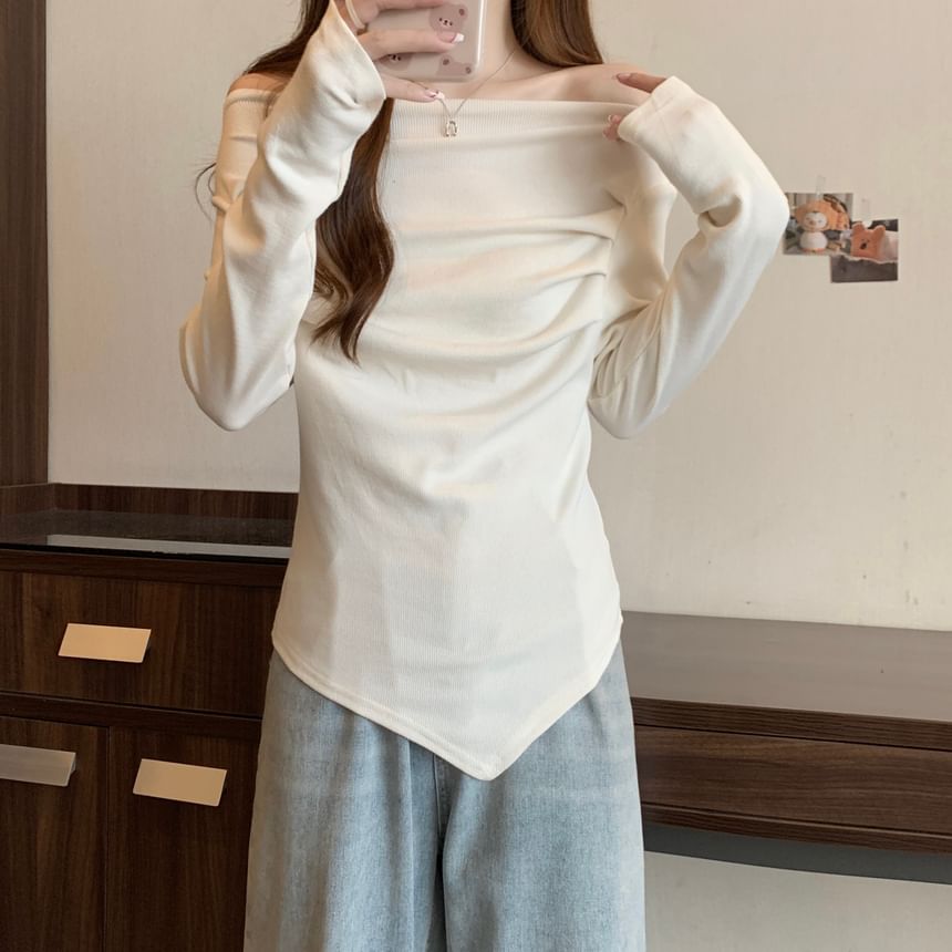 Asymmetrical Off-Shoulder Tee