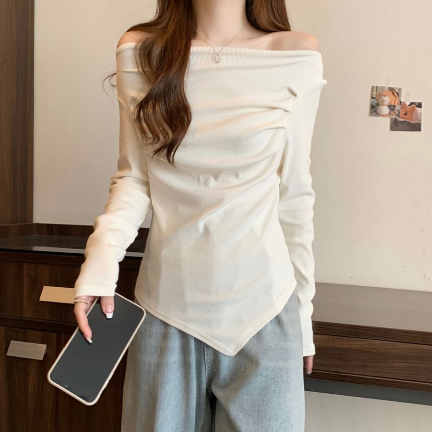 Asymmetrical Off-Shoulder Tee