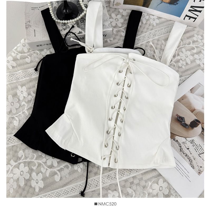 Lace-Up Slim-Fit Tank Top