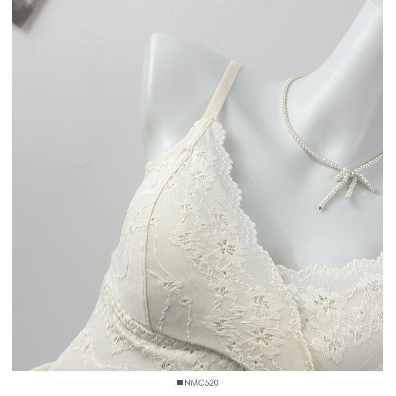 V-Neck Lace Slim-Fit Camisole Top
