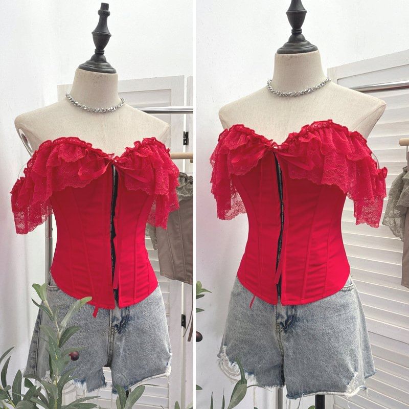 Off-Shoulder Corset Top
