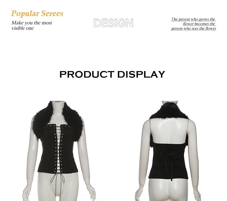 Lace-Up Crop Tube Top