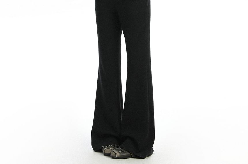 Halter Neck Polka Dot Frill Trim Long-Sleeve Tee