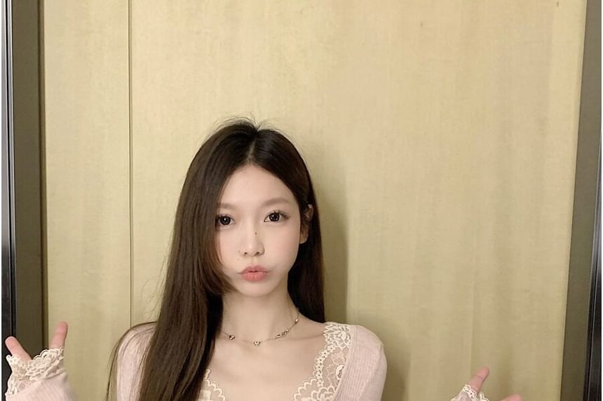 Lace Panel V-Neck Long Sleeve Blouse