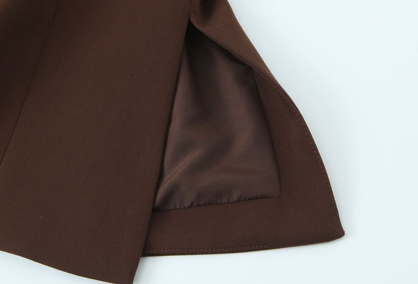 Asymmetric Sleeveless Blouse with Wide-Leg Trousers