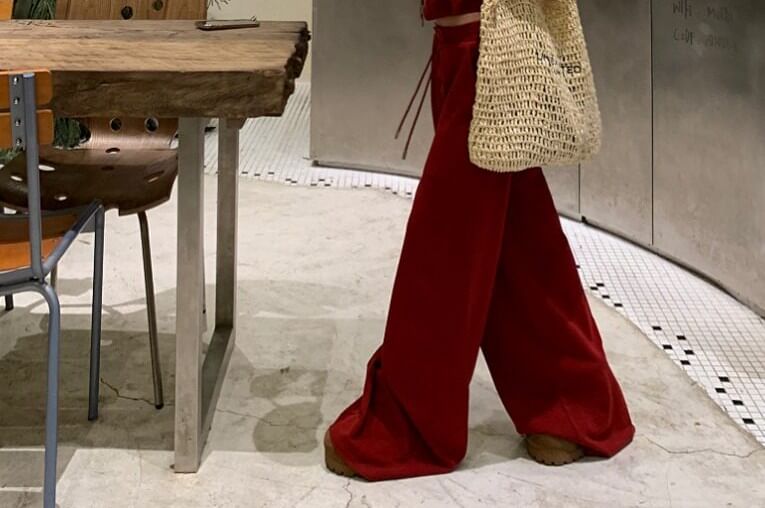 Cropped V-Neck Cami with Wide-Leg Pants