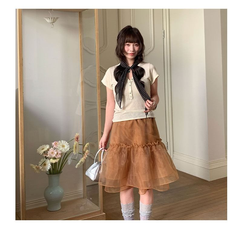 Slim-Fit Notch Neck Short-Sleeve Tee