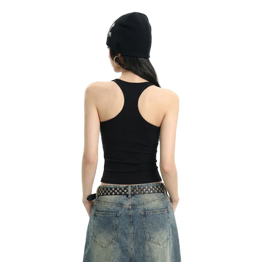 Racerback Sleeveless Basic Top