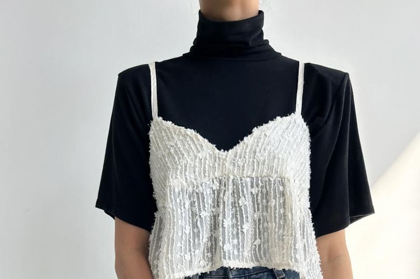 Textured Flowy V-Neck Camisole