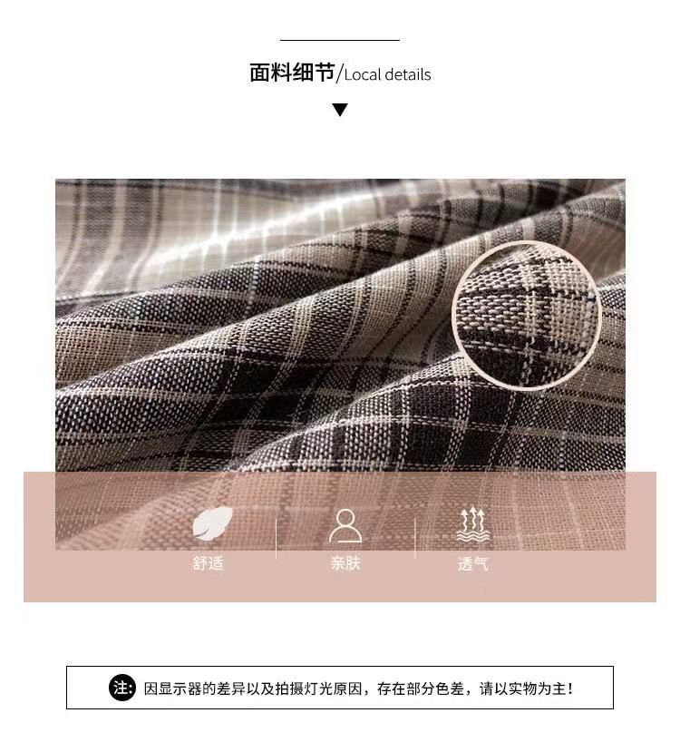 Collared Plaid Long-Sleeve Shirt