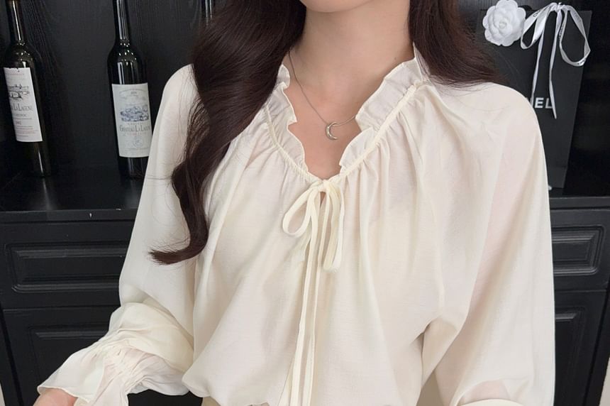 Ruffle Blouse and Lace Vest with Mini A-Line Skirt Set