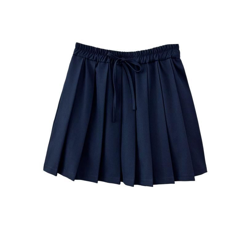 Drawstring Mini Pleated Skirt