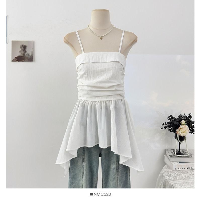 Plaid Tiered Camisole with Spaghetti Straps