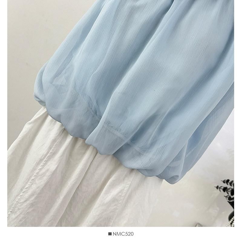 One-Shoulder Ruffle Hem Sleeveless Blouse