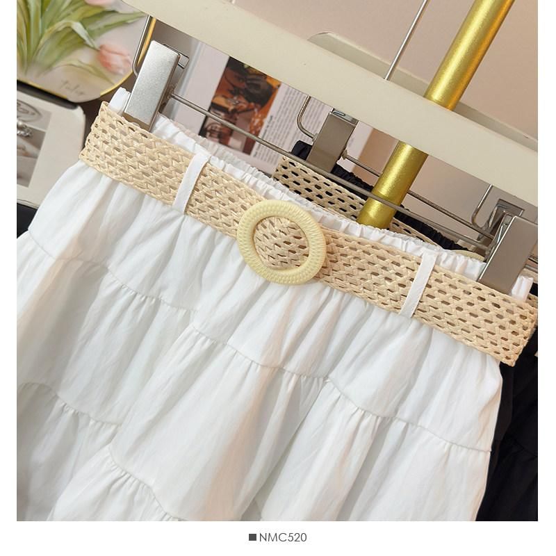 Mid Rise Mini A-Line Skirt with Belt