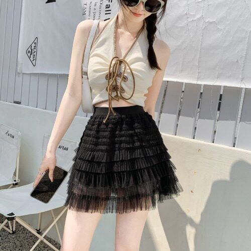 Mid Rise Mini Tiered Skirt