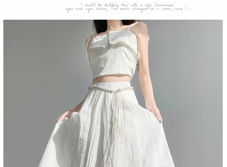 High-Waist Maxi A-Line Skirt