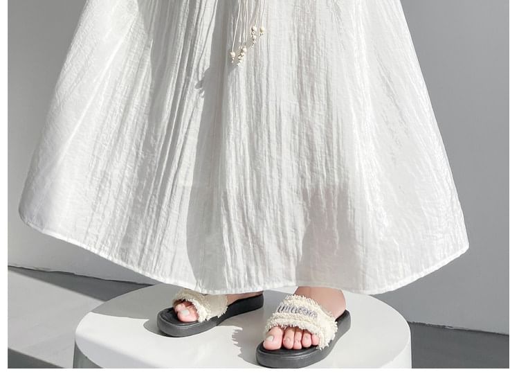 High-Waist Maxi A-Line Skirt