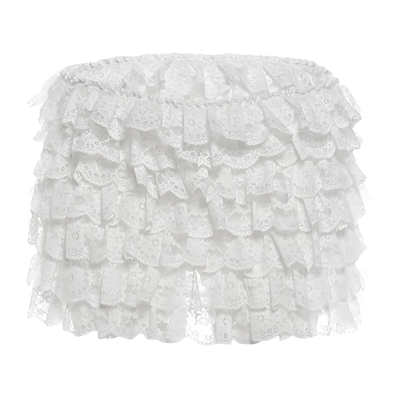 Corset Tube Top and Lace Mini Pencil Skirt Set