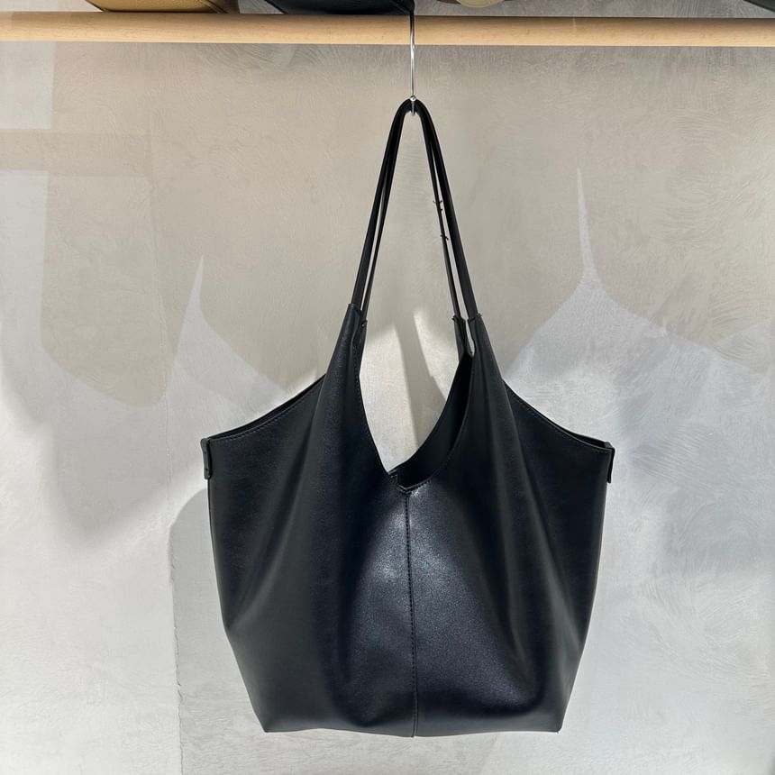 Faux Leather Tote Bag
