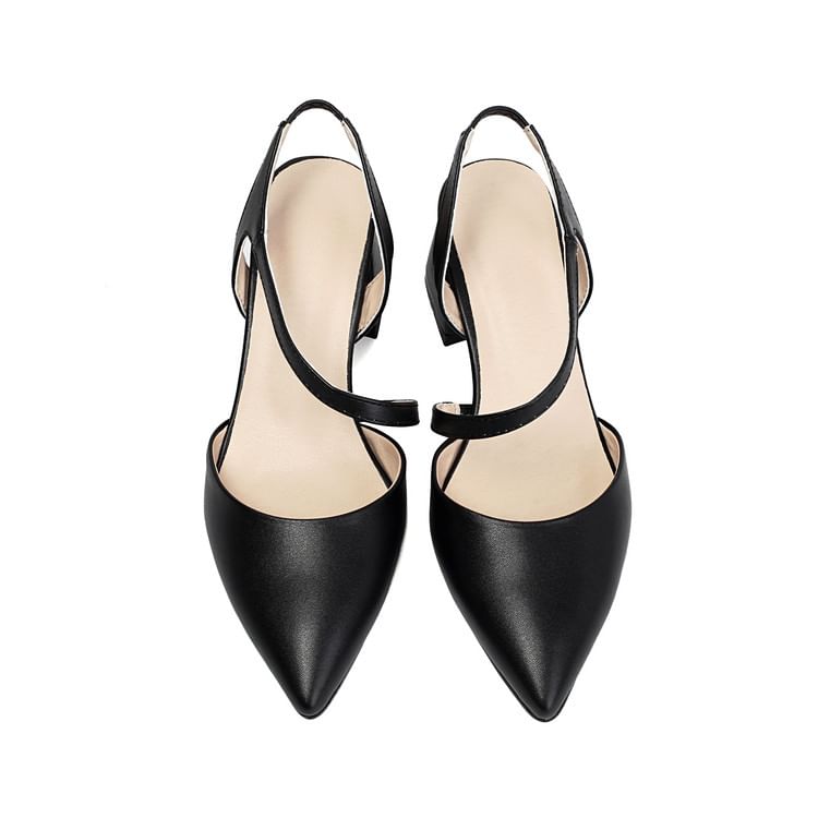 Chunky Heel Wrap Strap Pumps
