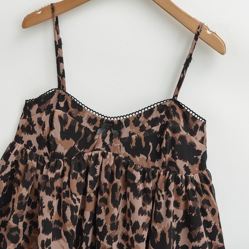 Flowy Leopard Print Camisole