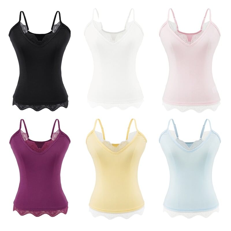 Lace Panel V-Neck Camisole