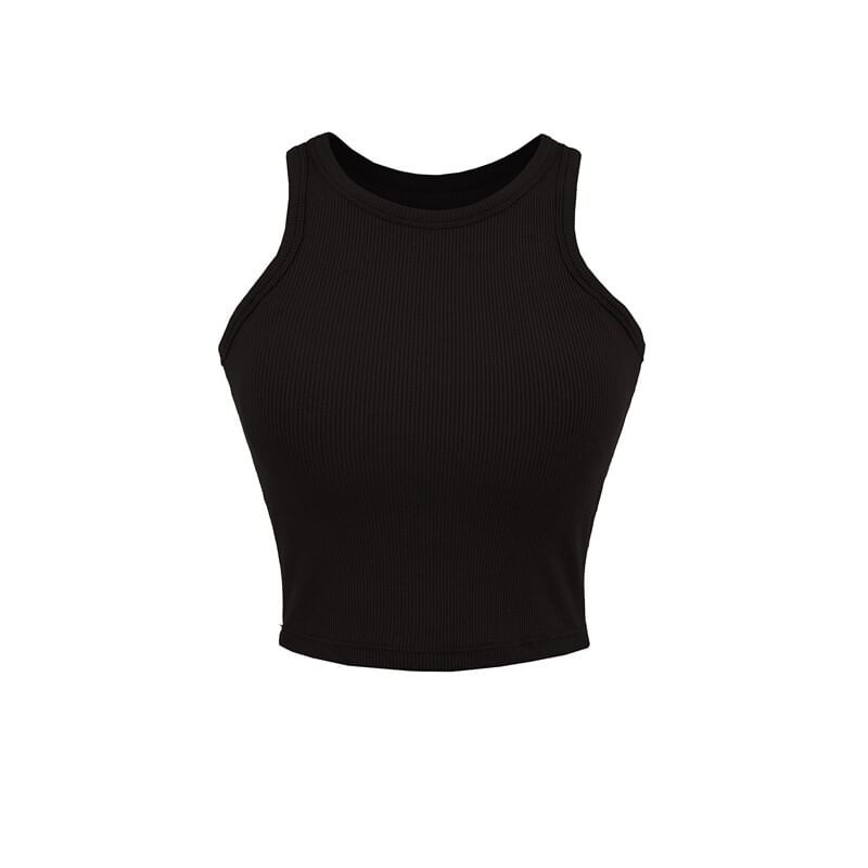 Plain Round Neck Cropped Tank