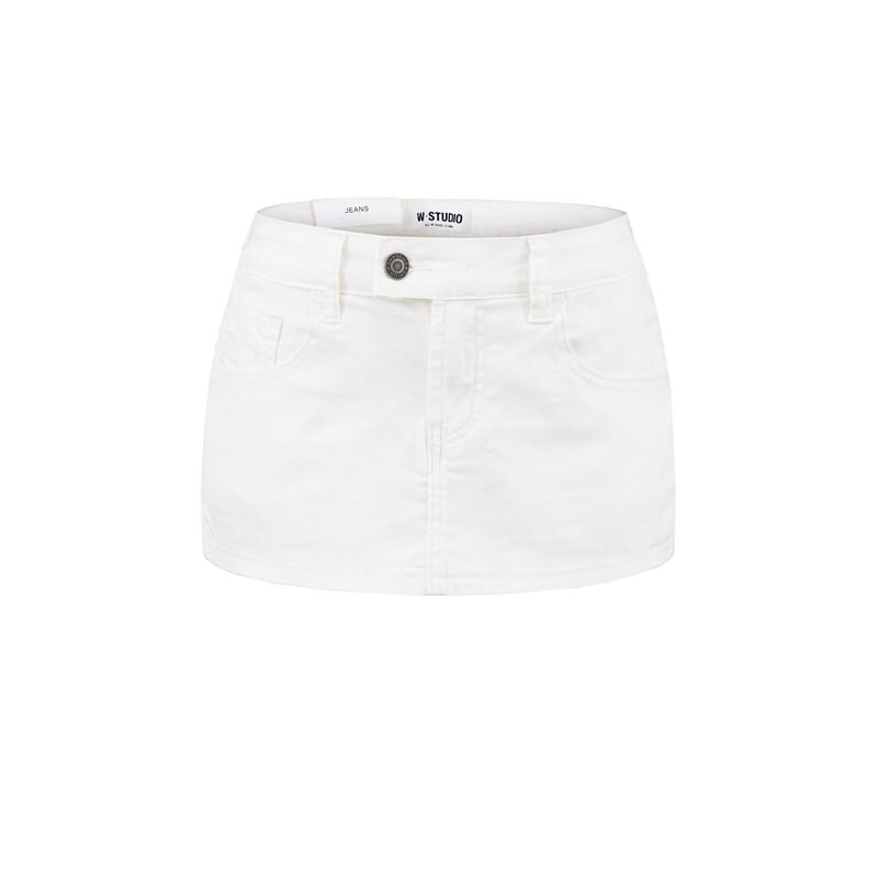 High Waist Mini Pencil Denim Skirt
