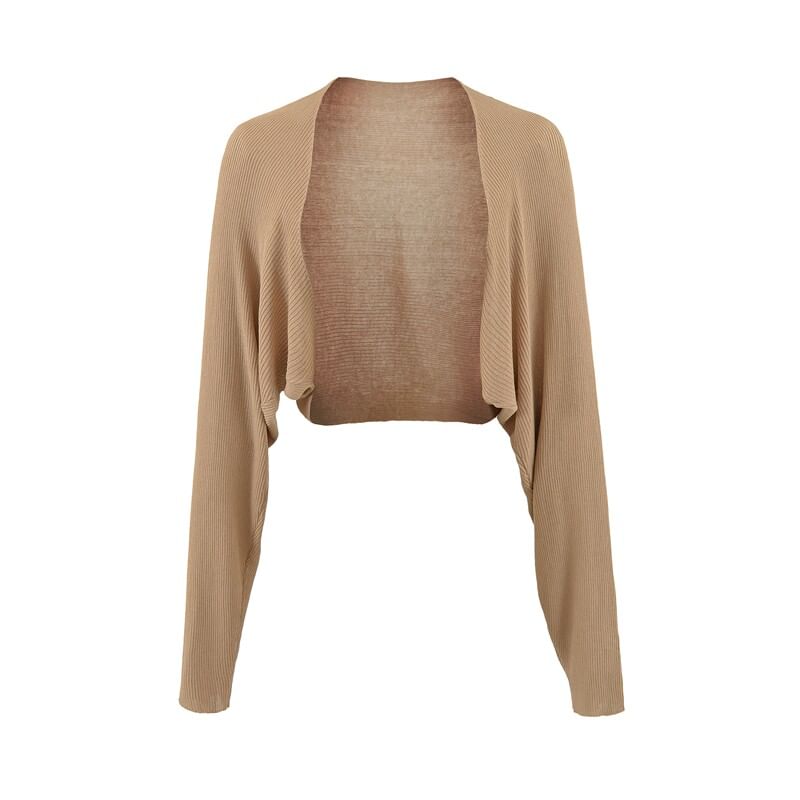 Plain Open Front Bolero Cardigan