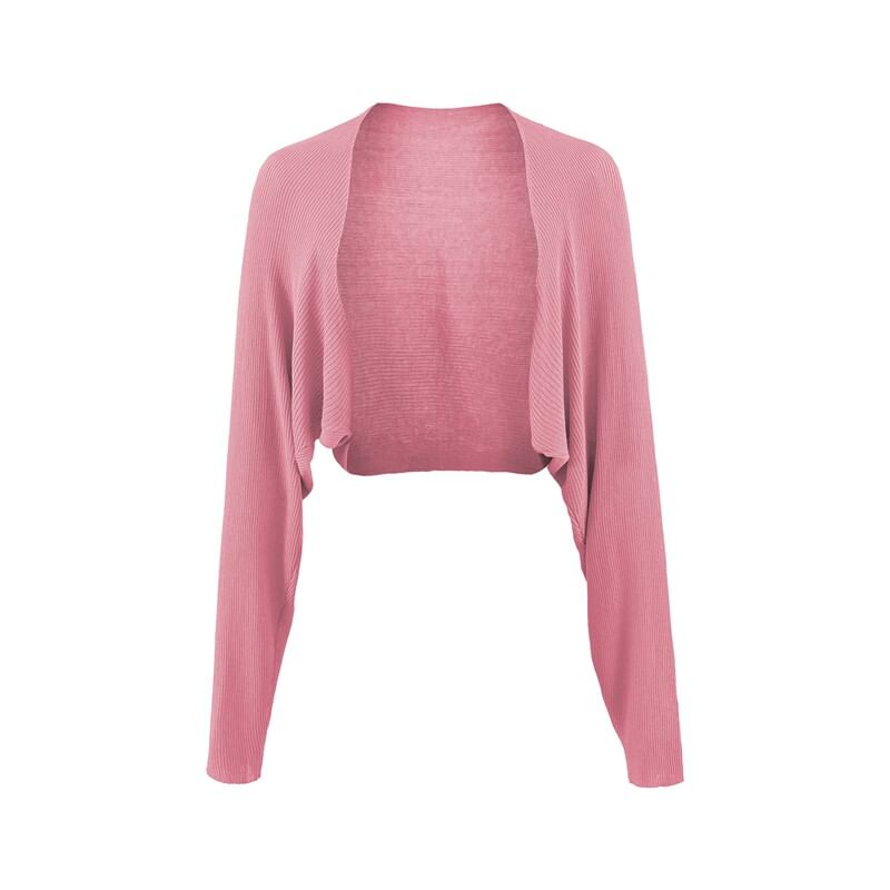 Plain Open Front Bolero Cardigan