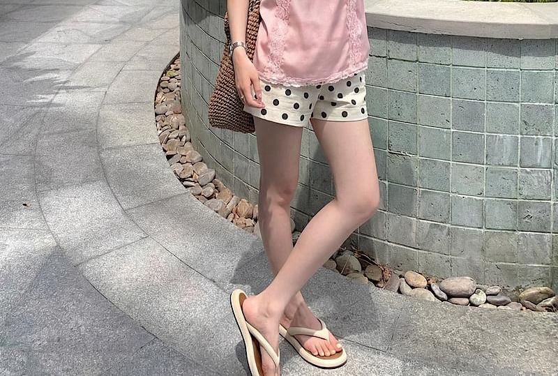 Lace-Trimmed V-Neck Camisole