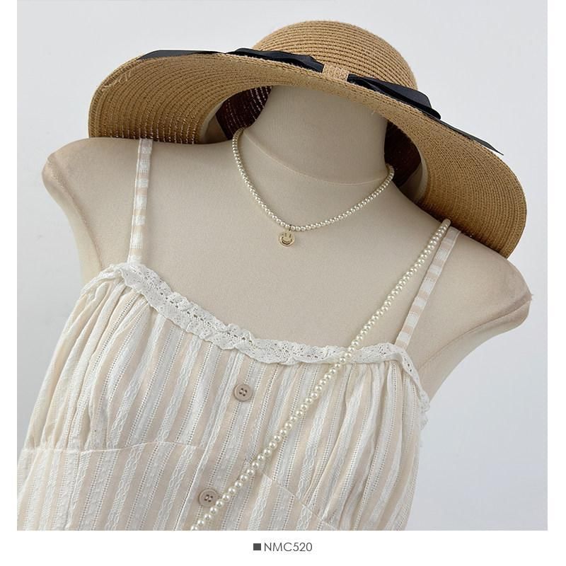 Spaghetti Strap Pinstripe Mini A-Line Dress