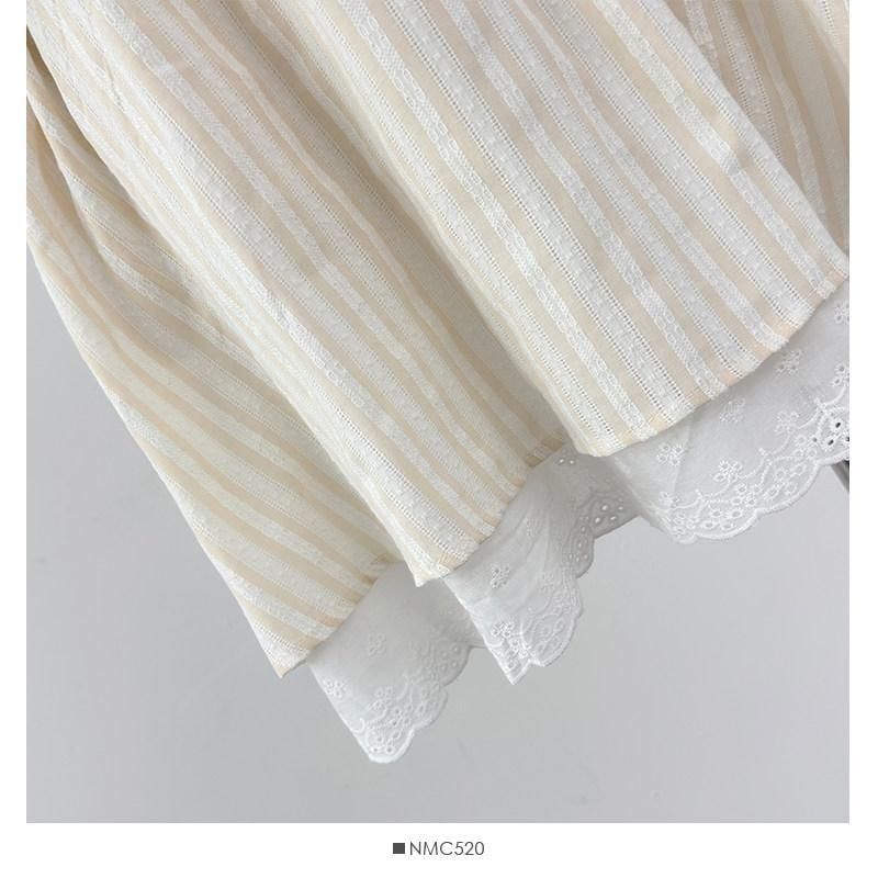 Spaghetti Strap Pinstripe Mini A-Line Dress