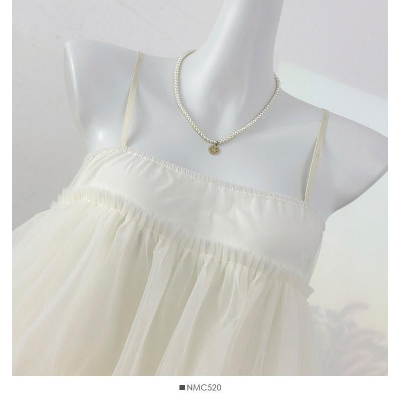 Spaghetti Strap Sheer Mini Tiered Dress