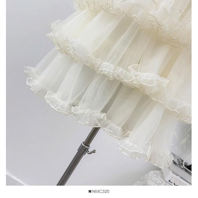 Spaghetti Strap Sheer Mini Tiered Dress