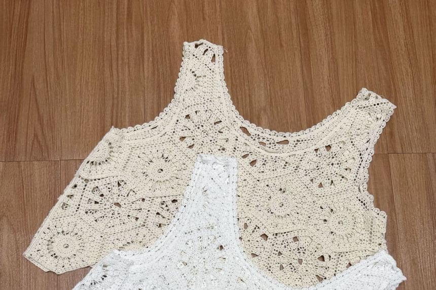 Crochet Lace Sleeveless Top