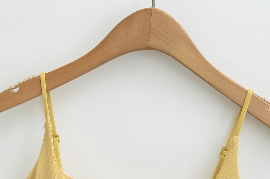 Scoop Neck Crop Camisole with Spaghetti Straps