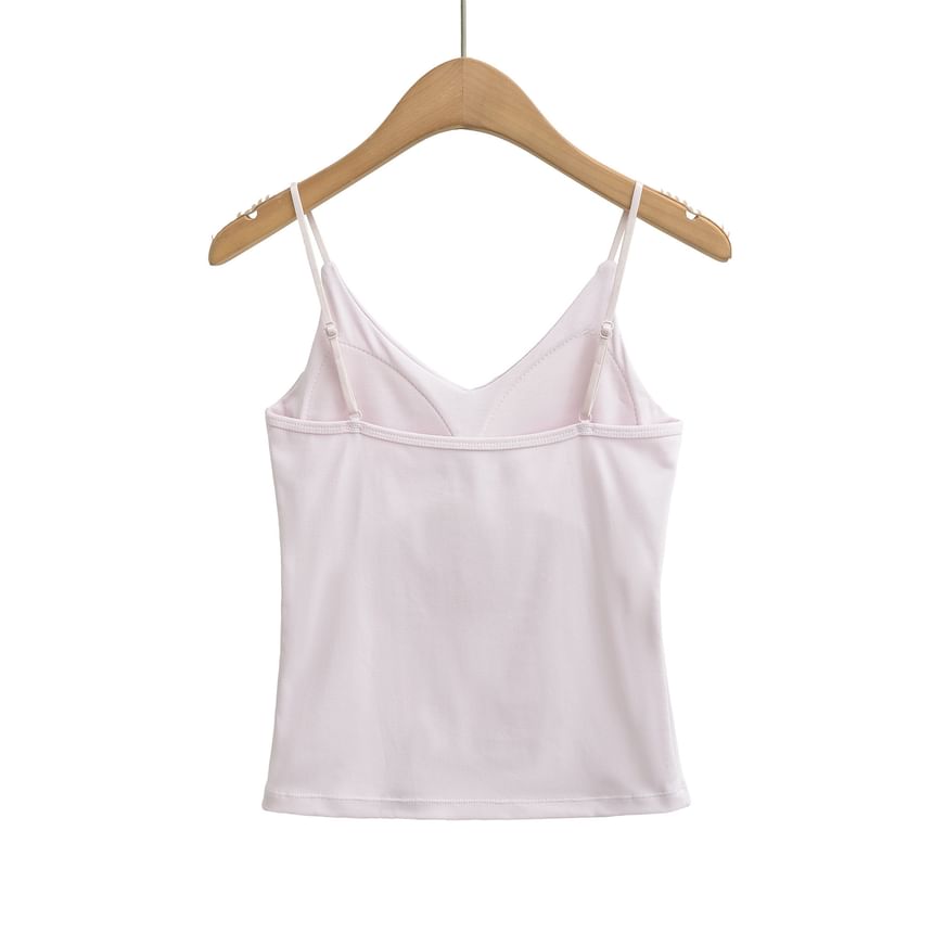 V-Neck Ruched Spaghetti Strap Camisole Top