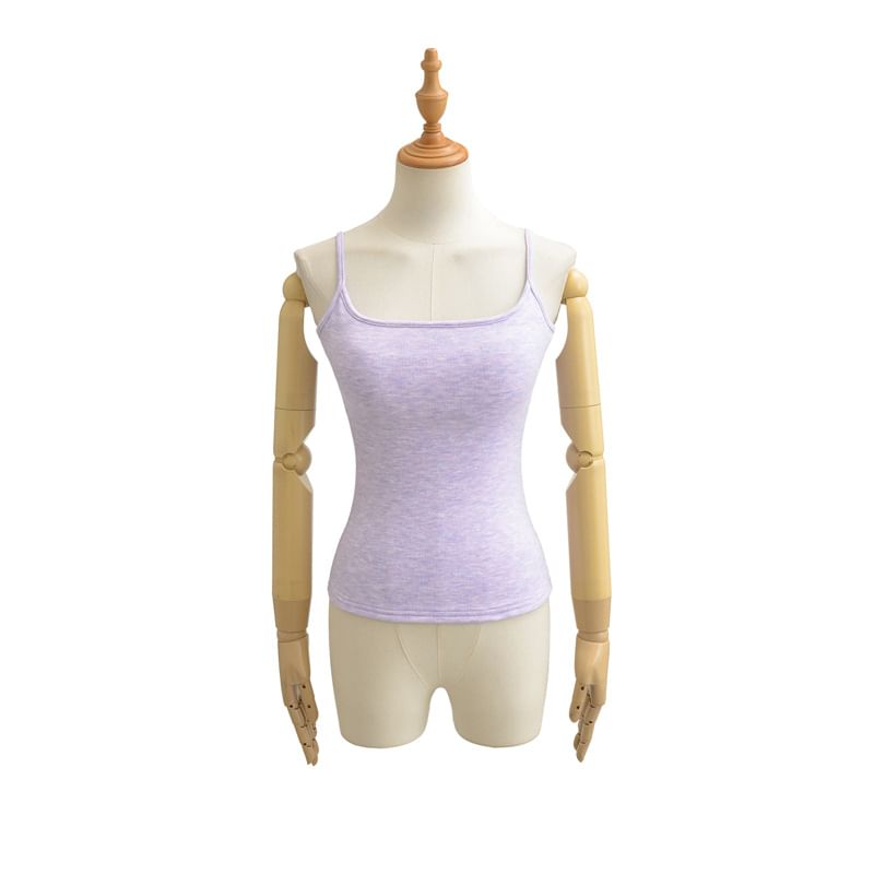 Padded Scoop Neck Crop Camisole Top