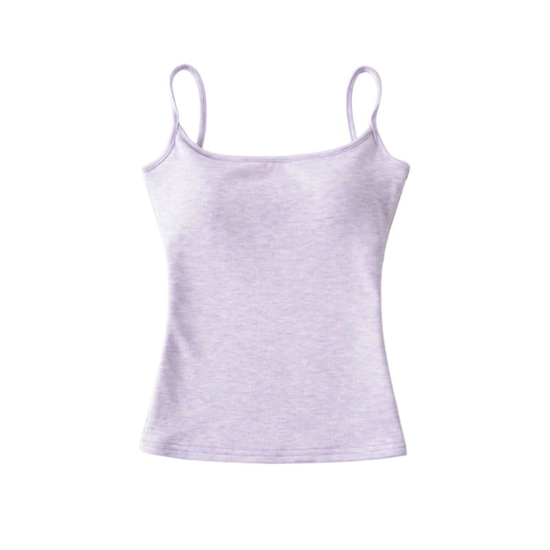 Padded Scoop Neck Crop Camisole Top