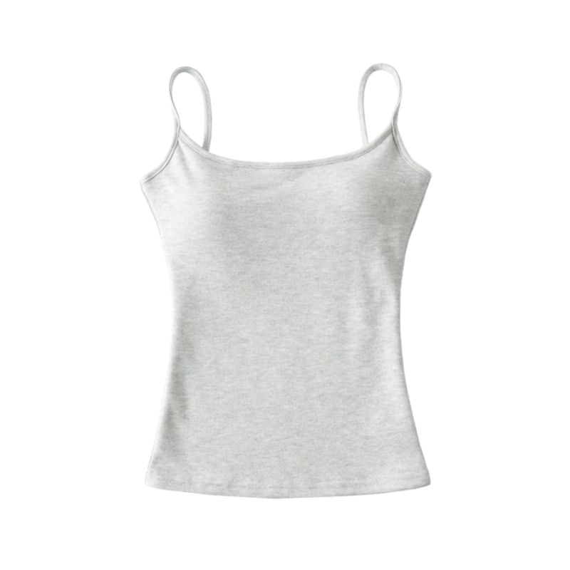 Padded Scoop Neck Crop Camisole Top