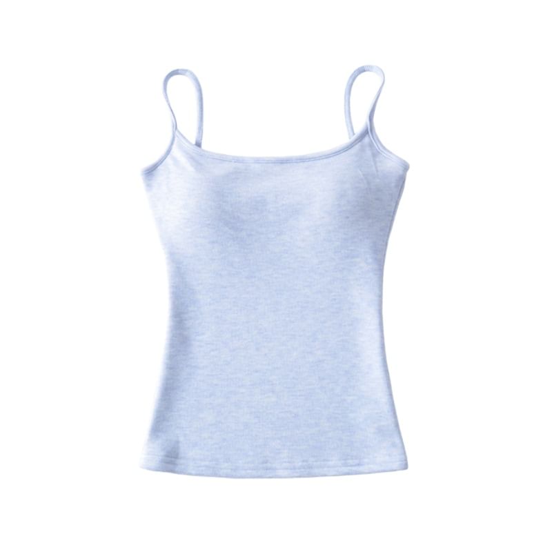 Padded Scoop Neck Crop Camisole Top