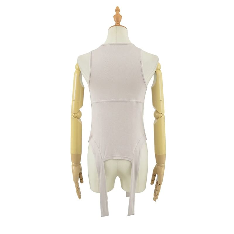 Slim Fit Crew Neck Crop Tank Top