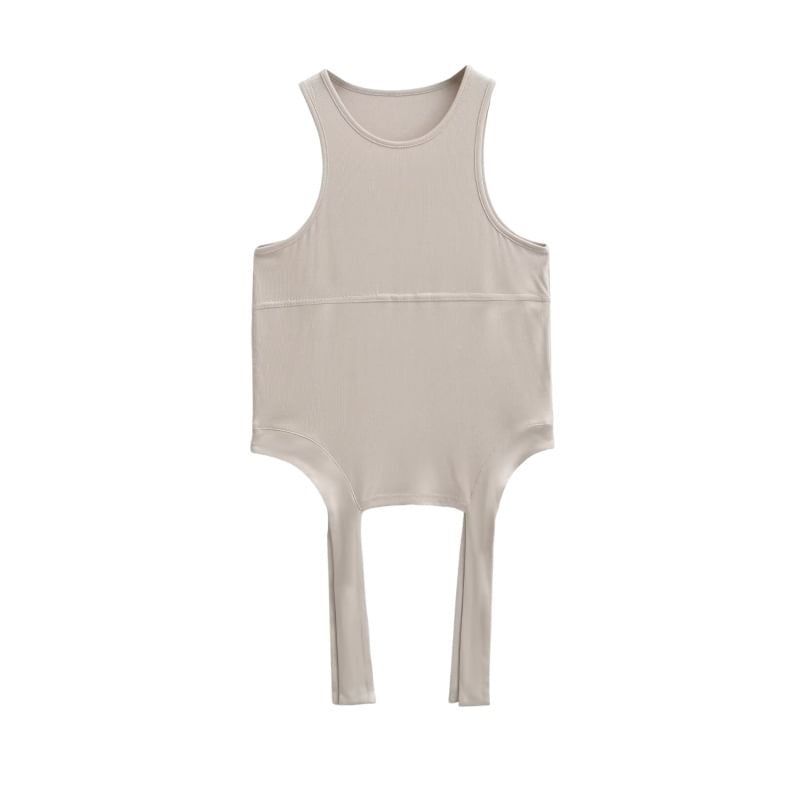 Slim Fit Crew Neck Crop Tank Top