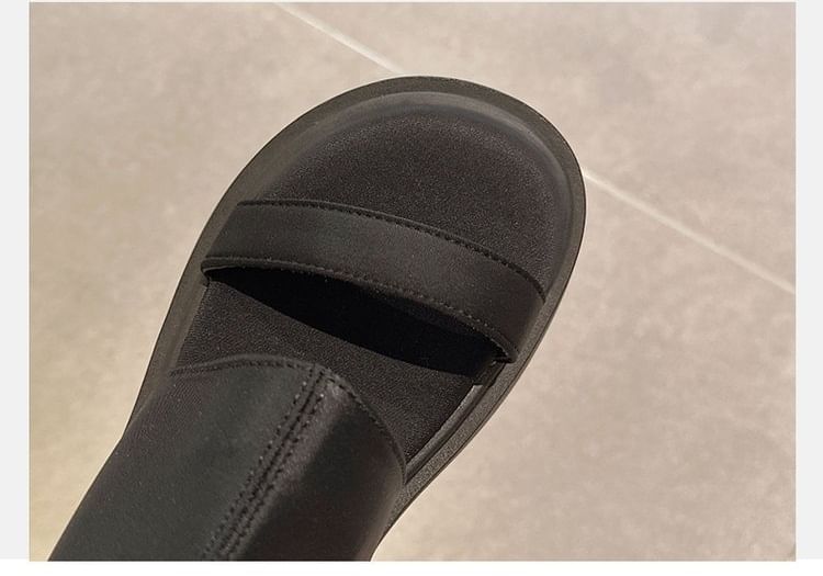 Knee High Open Toe Platform Sandals