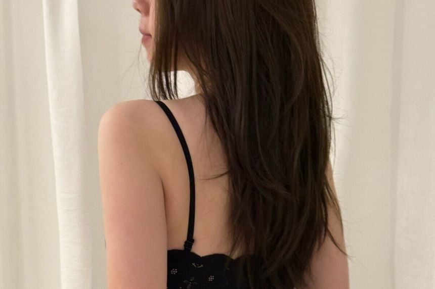 Plain Lace Trim Bra