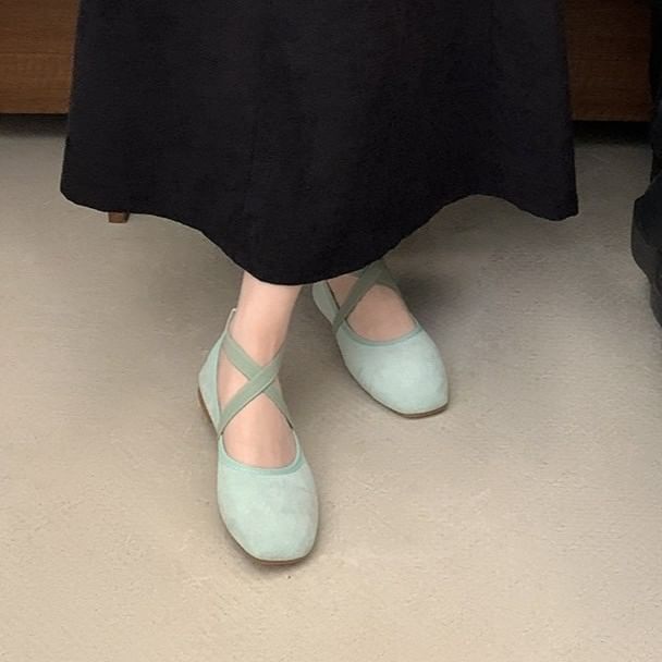 Faux Suede Ballet Flats