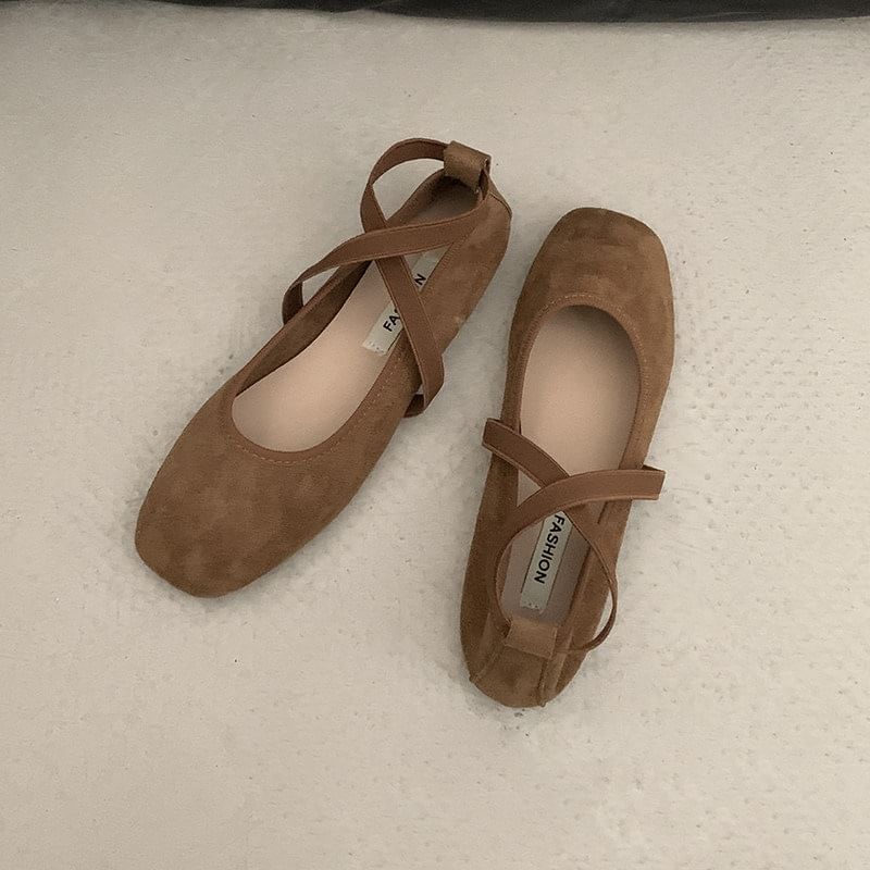 Faux Suede Ballet Flats